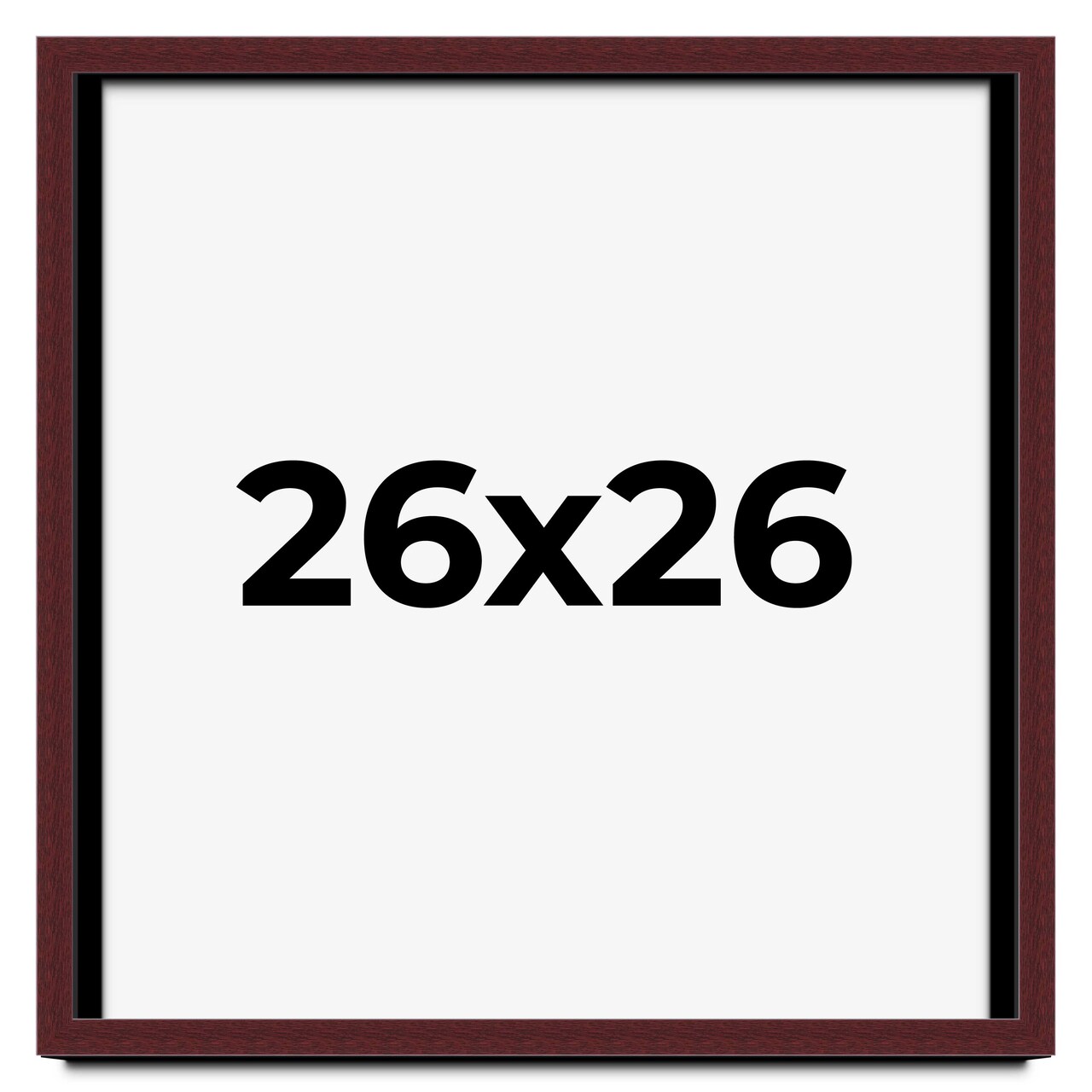 Square Shadow Box 1.5" Depth Brown Picture Frame - UV Acrylic, Backing, Hanging Hardware